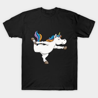 Funny unicorn is doing yoga T-Shirt